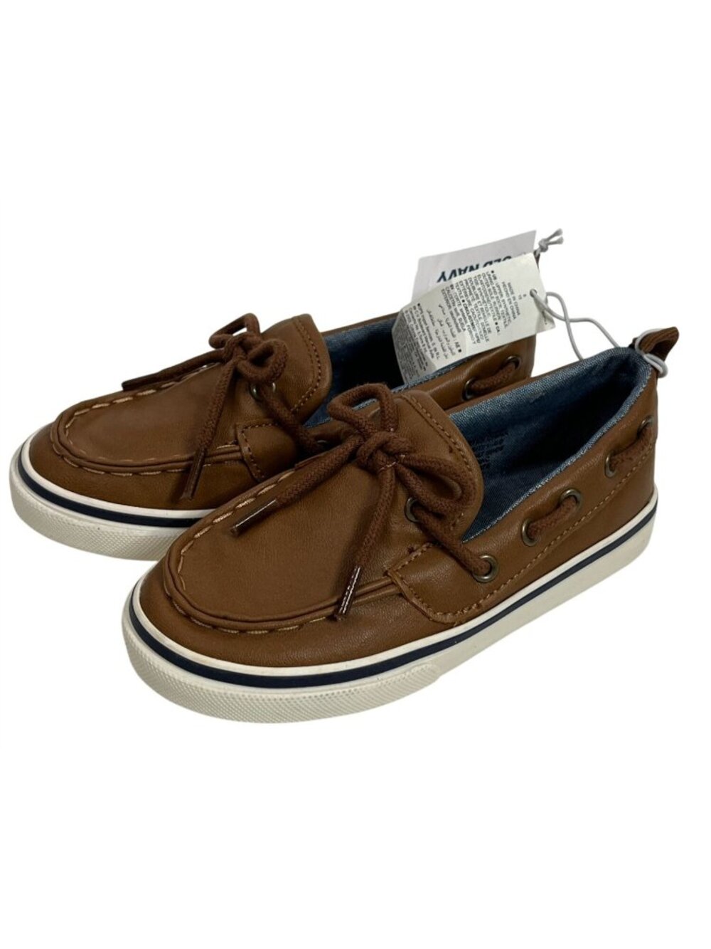 Old Navy Boys Size 8 Brown Loafers Boat Shoes Toddler Casual